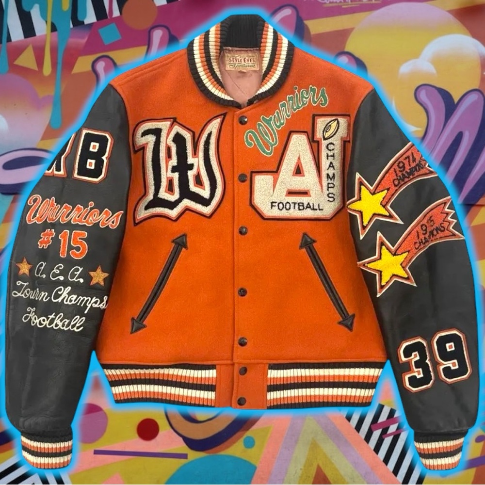 Whitesville Style Eyes 1974-1975 Warriors Football 🏈 Varsity Jacket 🧥